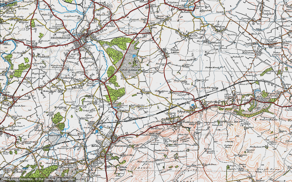 Old Map of Dunge, 1919 in 1919