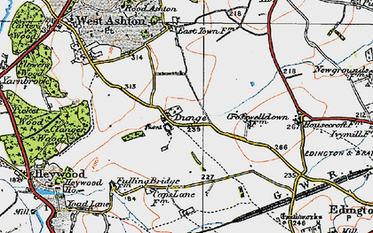 Old map of Dunge in 1919