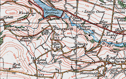Old map of Dungworth in 1923