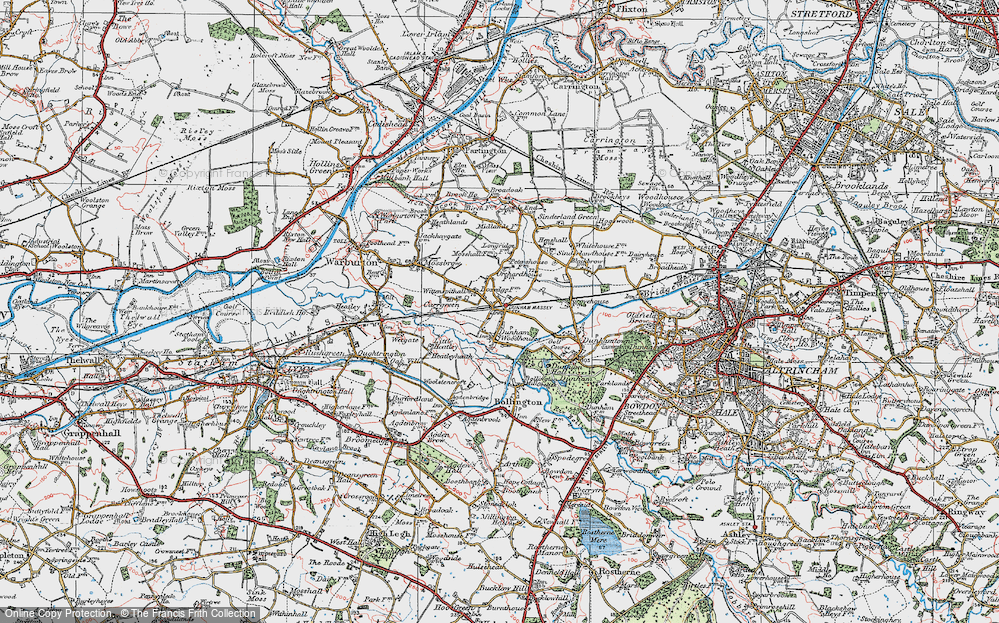 Old Map of Dunham Woodhouses, 1923 in 1923
