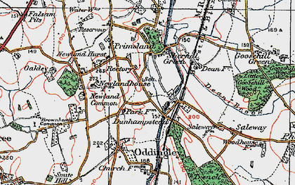 Old map of Dunhampstead in 1919