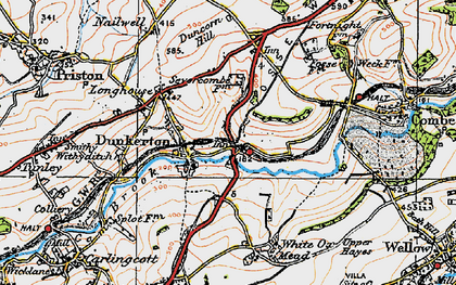 Old map of Dunkerton in 1919