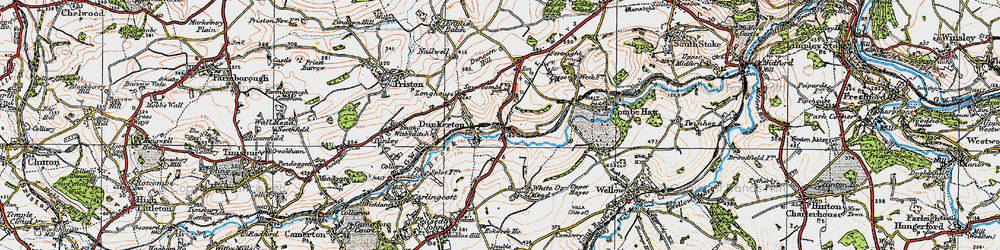 Old map of Dunkerton in 1919