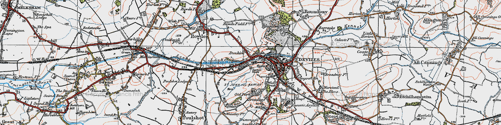 Old map of Dunkirk in 1919