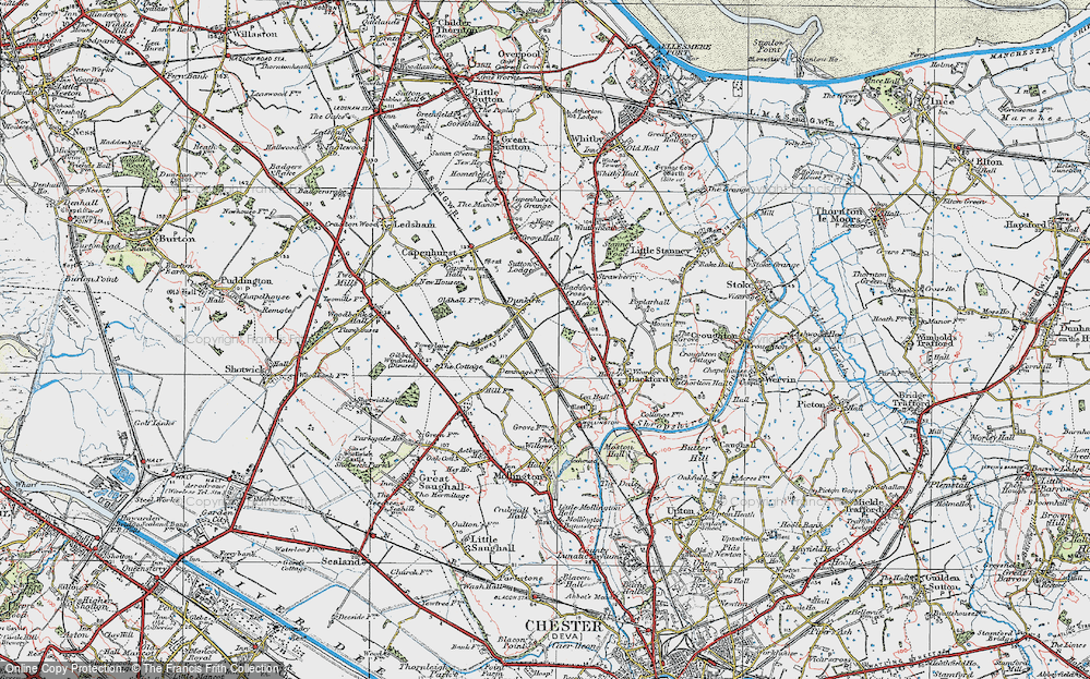 Old Map of Dunkirk, 1924 in 1924