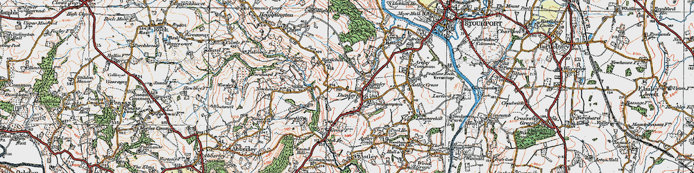 Old map of Areley Wood in 1920