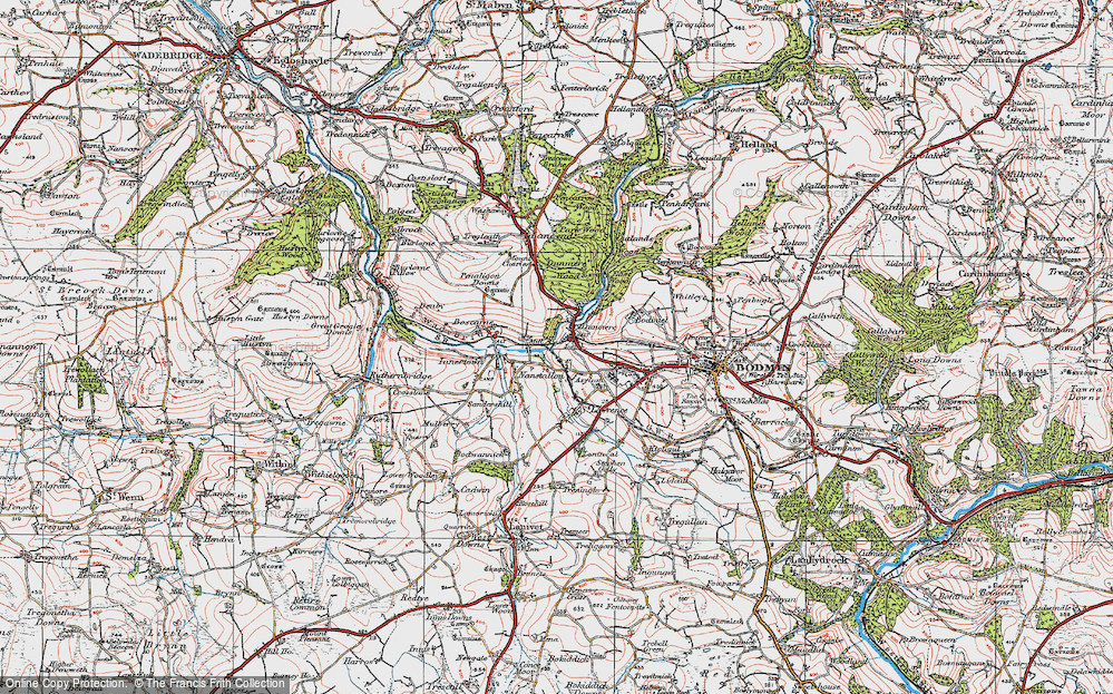 Old Map of Dunmere, 1919 in 1919