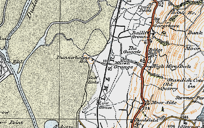 Old map of Dunnerholme in 1925
