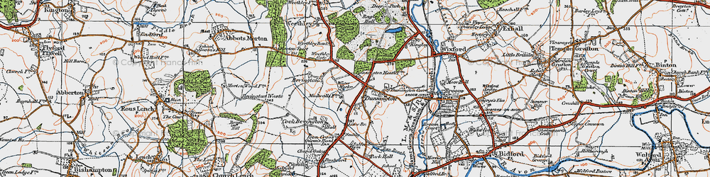 Old map of Evesham Lodge in 1919