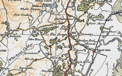 Old map of Dunningwell in 1925