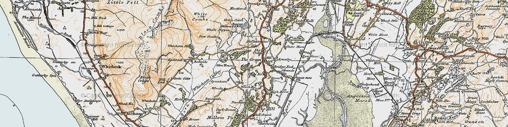 Old map of Dunningwell in 1925