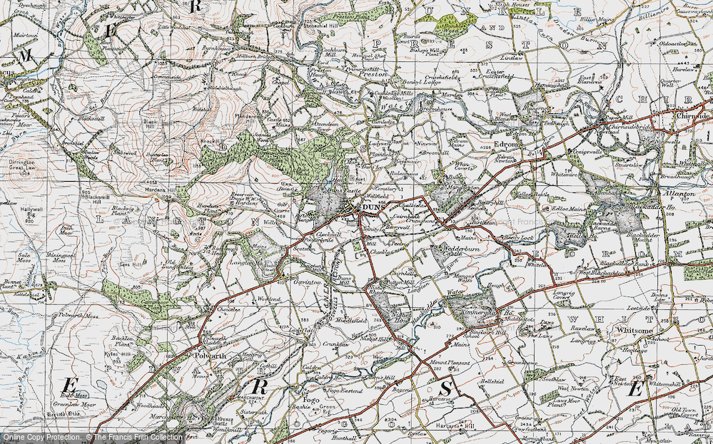 Old Map of Historic Map covering Berrywell in 1926