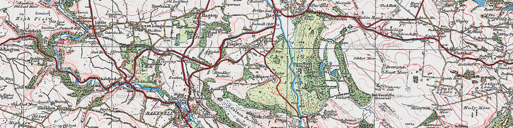 Old map of Dunsa in 1923
