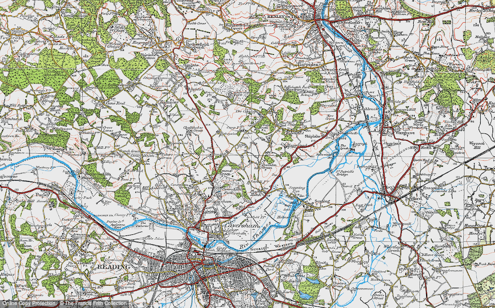 Old Map of Dunsden Green, 1919 in 1919