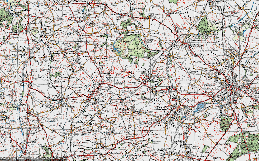 Old Map of Dunsill, 1923 in 1923