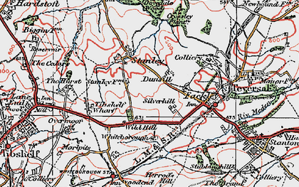 Old map of Dunsill in 1923