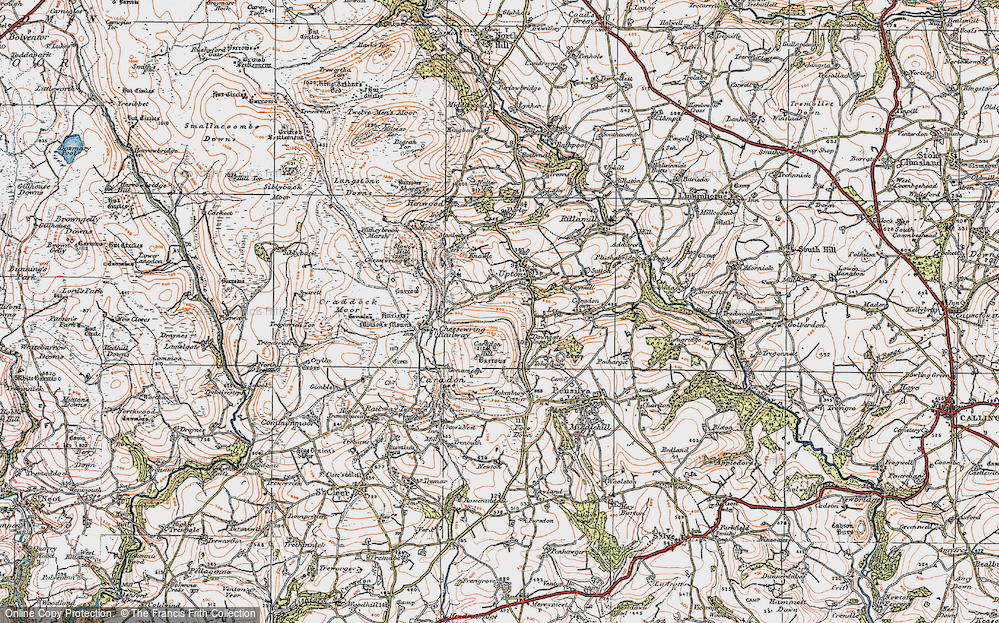 Old Map of Dunslea, 1919 in 1919