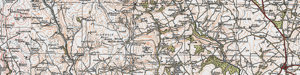 Old map of Dunslea in 1919