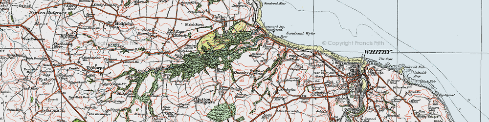 Old map of Dunsley in 1925