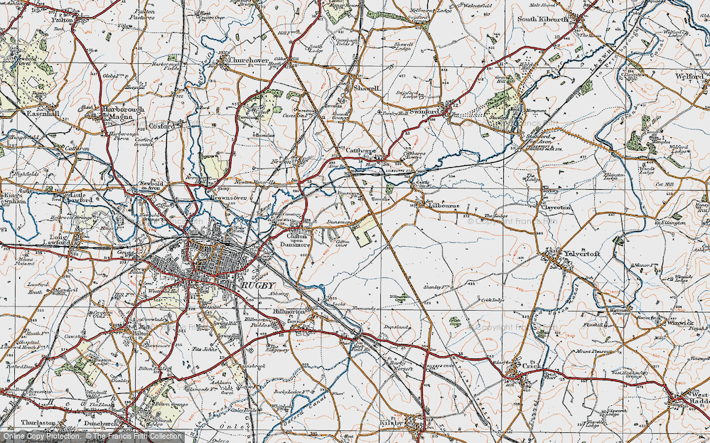 Old Map of Dunsmore, 1920 in 1920