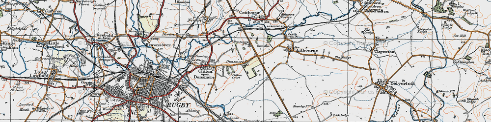 Old map of Dunsmore in 1920