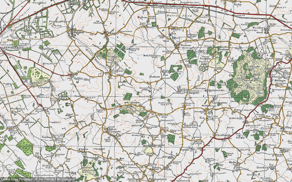 Old Map of Dunstall Green, 1921 in 1921