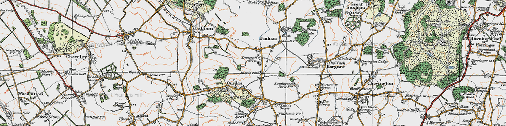 Old map of Dunstall Green in 1921