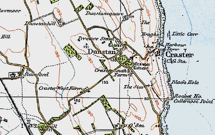 Old map of Dunstan in 1926