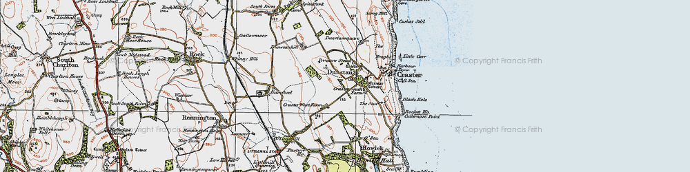 Old map of Dunstan in 1926