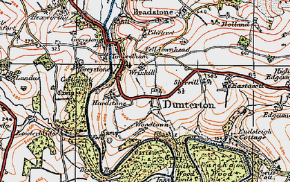 Old map of Dunterton in 1919