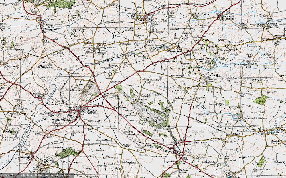 Old Map of Dunthrop, 1919 in 1919