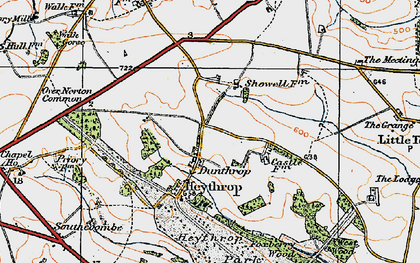 Old map of Dunthrop in 1919
