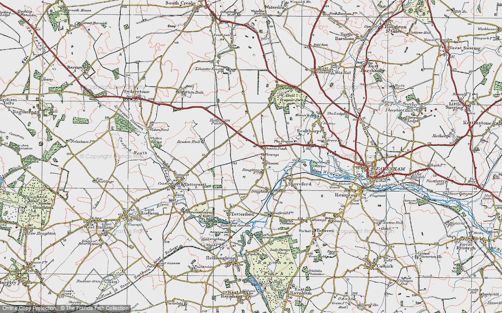 Old Map of Dunton, 1921 in 1921