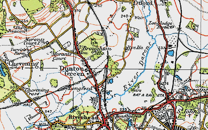 Old map of Dunton Green in 1920