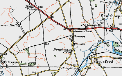Old map of Dunton Patch in 1921