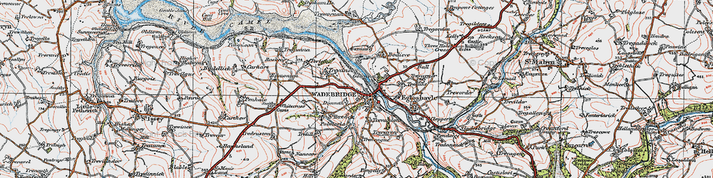 Old map of Dunveth in 1919
