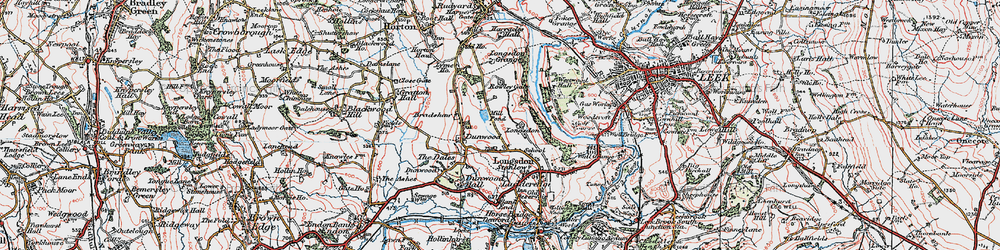 Old map of Dunwood in 1923
