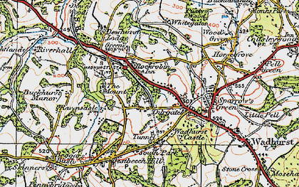 Old map of Durgates in 1920