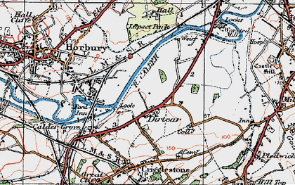 Old map of Durkar in 1925