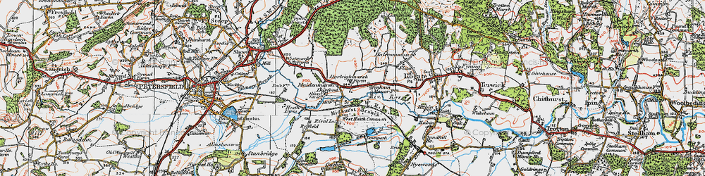 Old map of Durleighmarsh in 1919