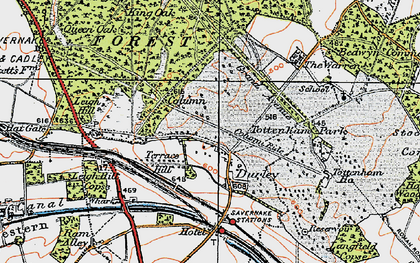 Old map of Durley in 1919