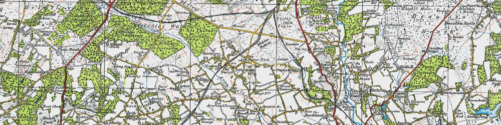 Old map of Durns Town in 1919