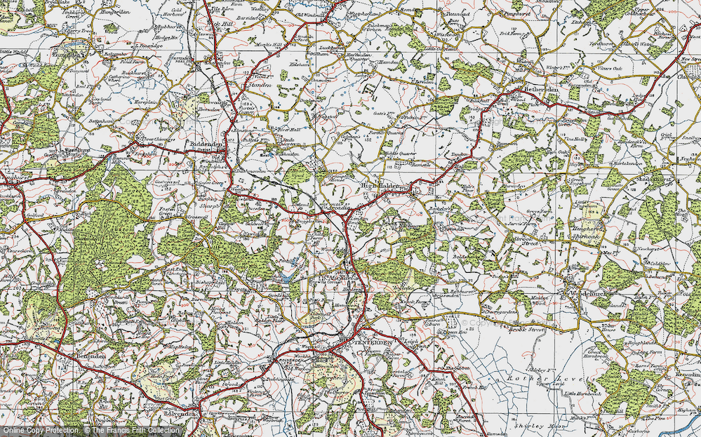 Old Map of Durrant Green, 1921 in 1921