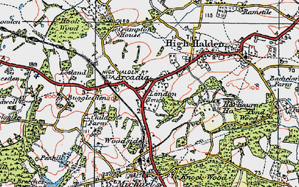 Old map of Durrant Green in 1921