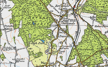 Old map of Durrants in 1919