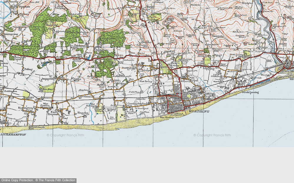 Old Map of Durrington-on-Sea Sta, 1920 in 1920