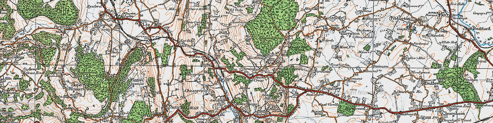 Old map of Dursley Cross in 1919