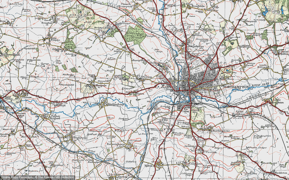 Old Map of Duston, 1919 in 1919