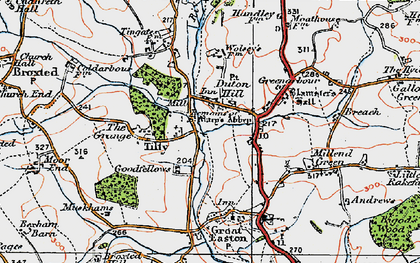 Old map of Duton Hill in 1919