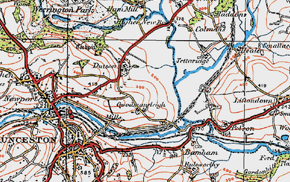 Old map of Dutson in 1919